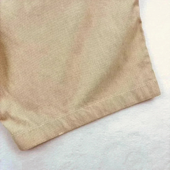 NWT G.H. Bass Co Tan Pinstripe Stretch Long Bermuda Chino Walking Short Size 14 - Picture 10 of 14